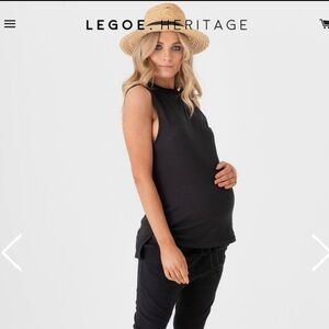 Lego Heritage Black Sleeveless Maternity Tank